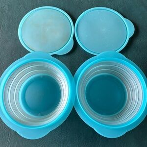 Tupperware  ‘Flat Out’ Collapsible Bowls Containers - Set of two 4 cup size 5453